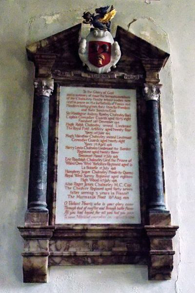 Cholmeley War Memorial in Stoke Rocheford Lincs
